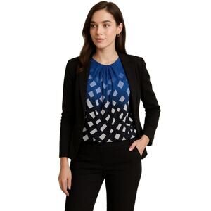 Calvin Klein Blue & Black Sleeveless Top Office Professional Size 2X‎